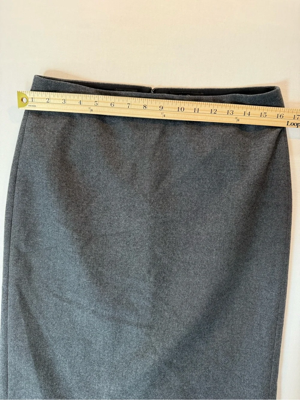 J. Crew Gray 100% Wool Pencil Skirt